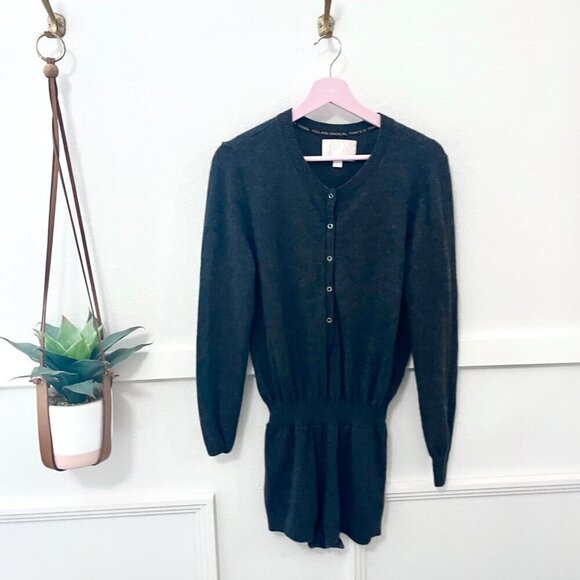 Home Spiritual Gangster Sweater Sleep Romper Wool Cashmere Dark Grey Size XS - Picture 1 of 7